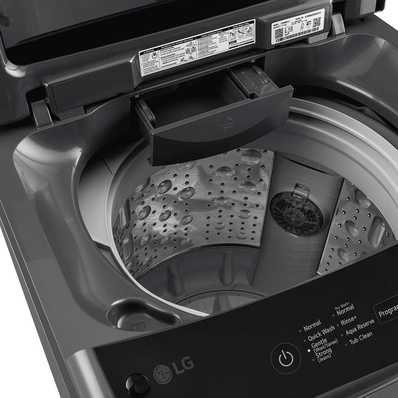 LG 8 kg 5 Star Inverter Fully Automatic Top Load Washing Machine (T80VBMB1Z, Smart Inverter Motor, Middle Black)