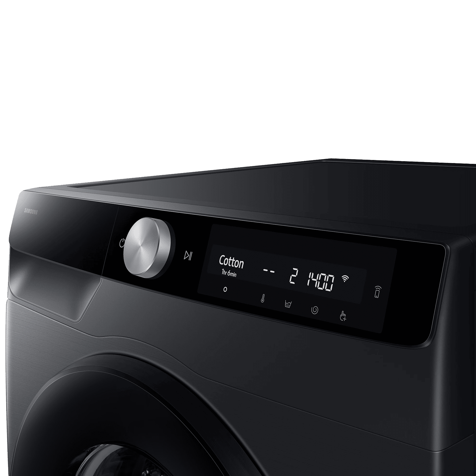 SAMSUNG 9 kg 5 Star Wi-Fi Inverter Fully Automatic Front Load Washing Machine (WW90DG6U24ABTL, Bubble Technology, Black)