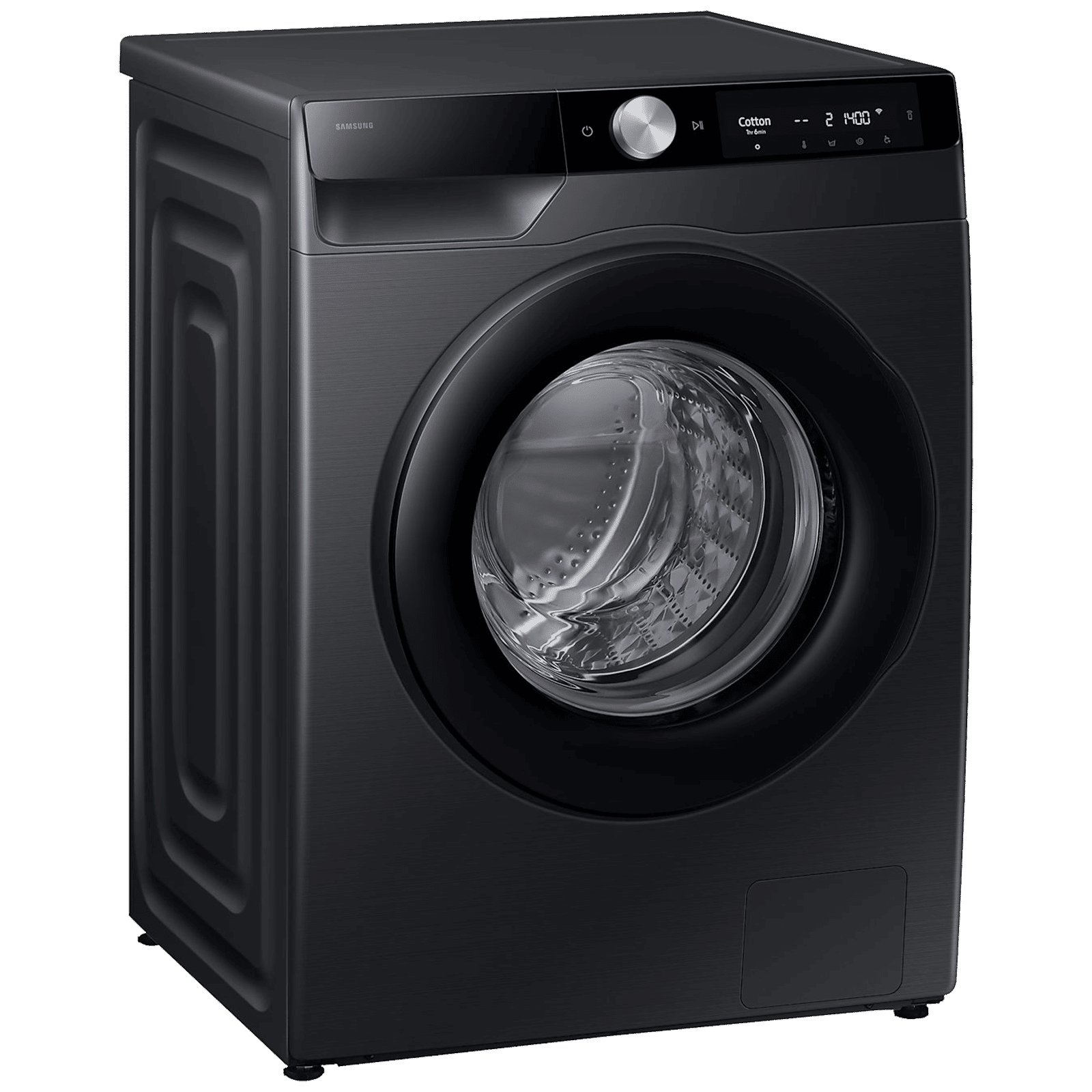SAMSUNG 9 kg 5 Star Wi-Fi Inverter Fully Automatic Front Load Washing Machine (WW90DG6U24ABTL, Bubble Technology, Black)