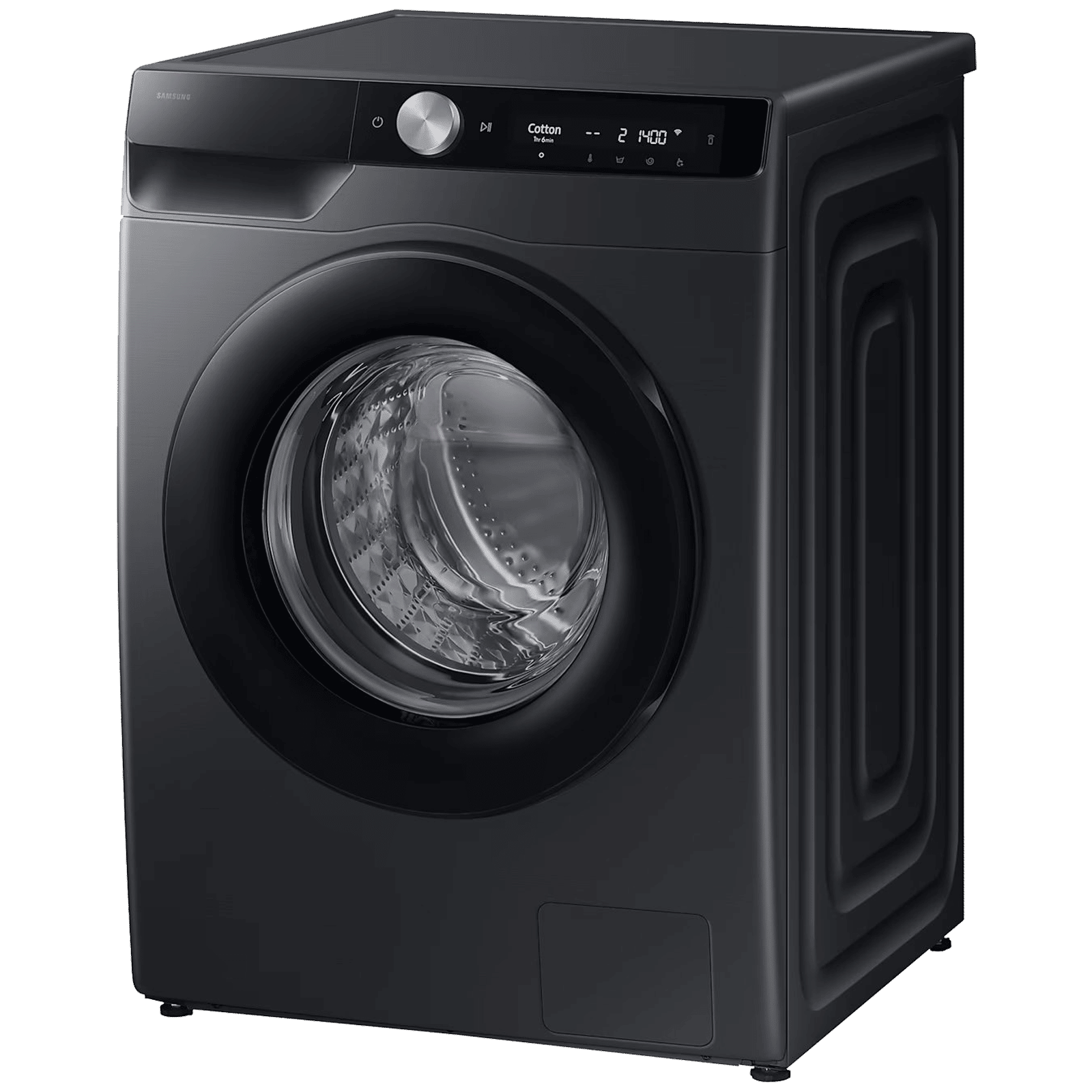 SAMSUNG 9 kg 5 Star Wi-Fi Inverter Fully Automatic Front Load Washing Machine (WW90DG6U24ABTL, Bubble Technology, Black)