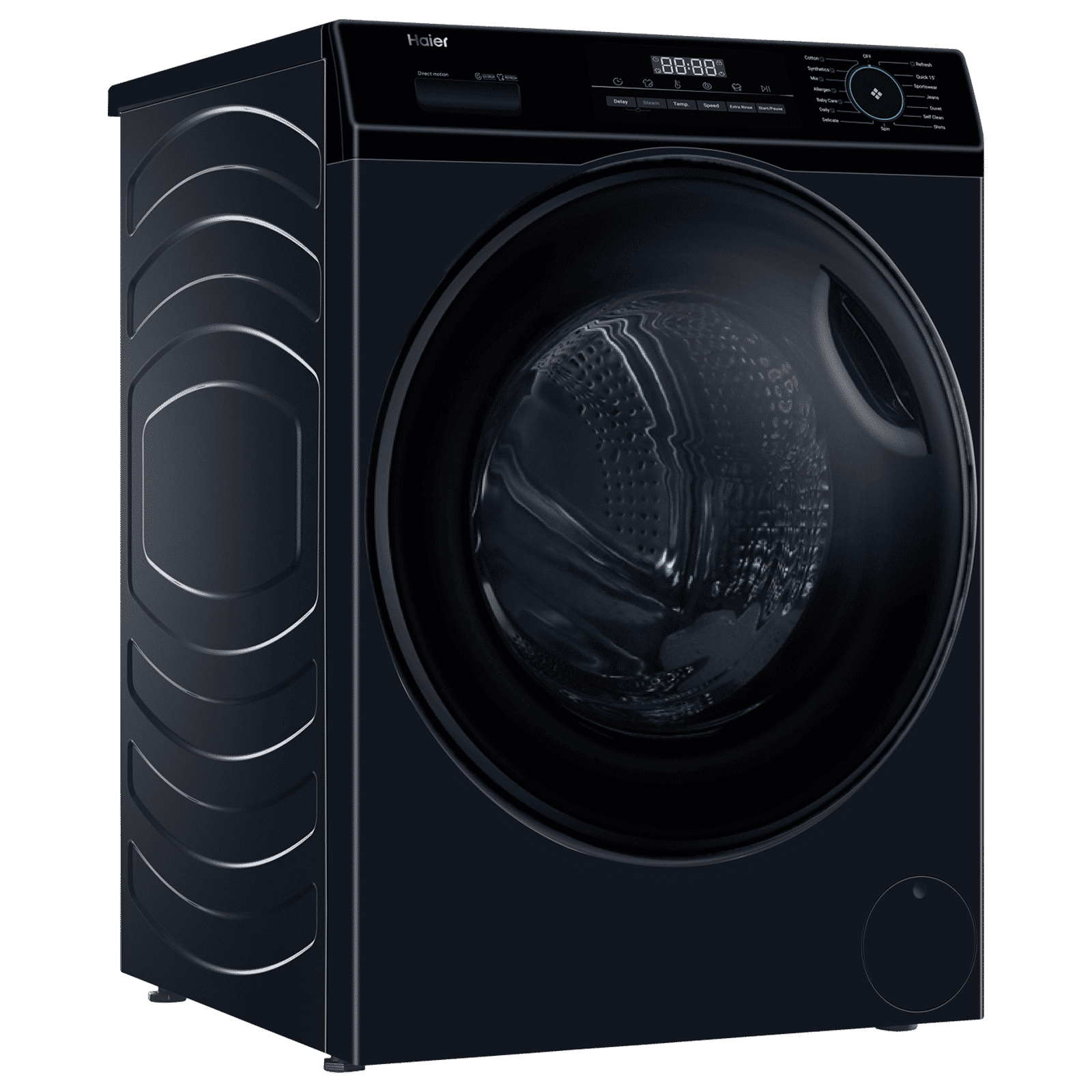 Haier 9 kg 5 Star Fully Automatic Front Load Washing Machine (929, HW90-DM14929ECBK, Anti Bacterial Technology, Black)