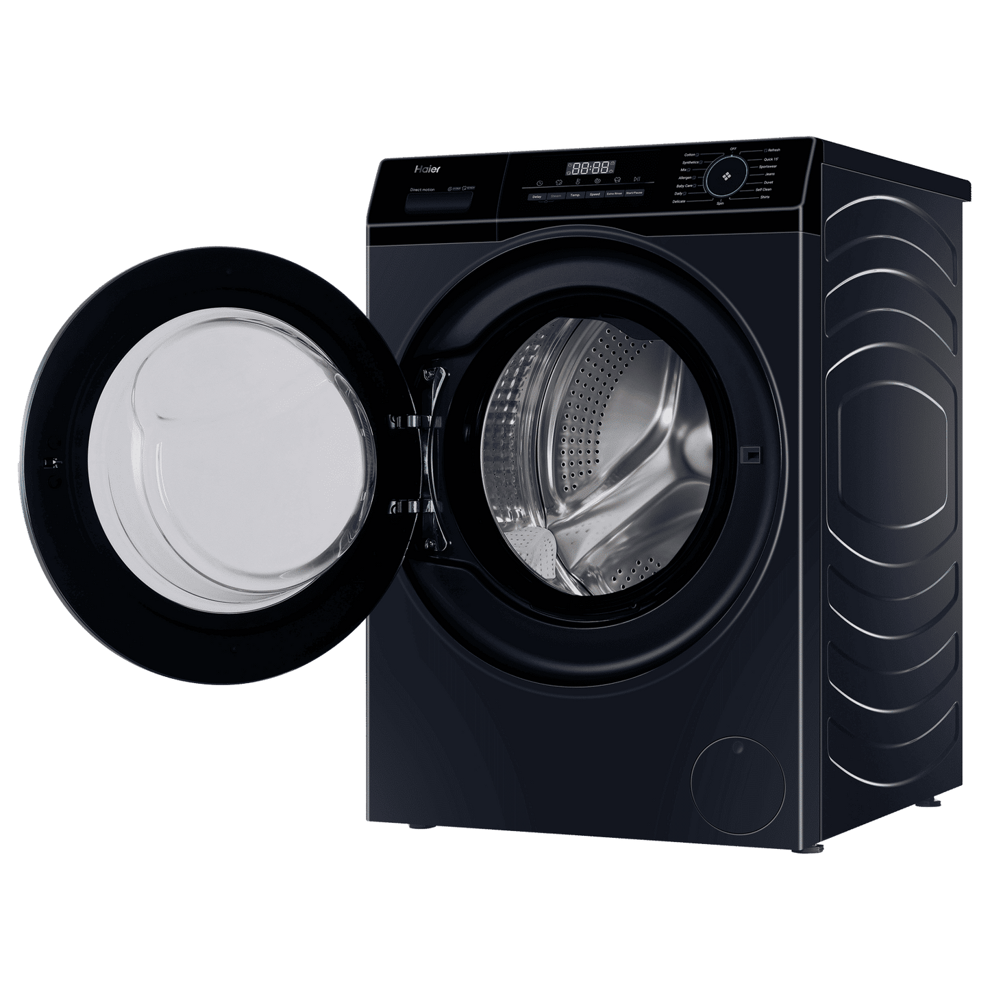 Haier 9 kg 5 Star Fully Automatic Front Load Washing Machine (929, HW90-DM14929ECBK, Anti Bacterial Technology, Black)