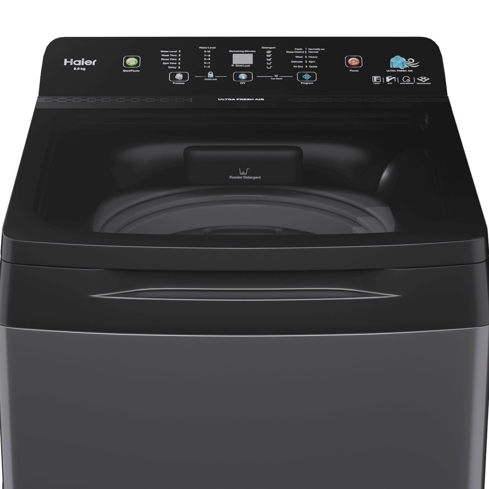 Haier 9 kg 5 Star Fully Automatic Top Load Washing Machine (HWM90-688S8, Pillow Drum, Dark Jade)