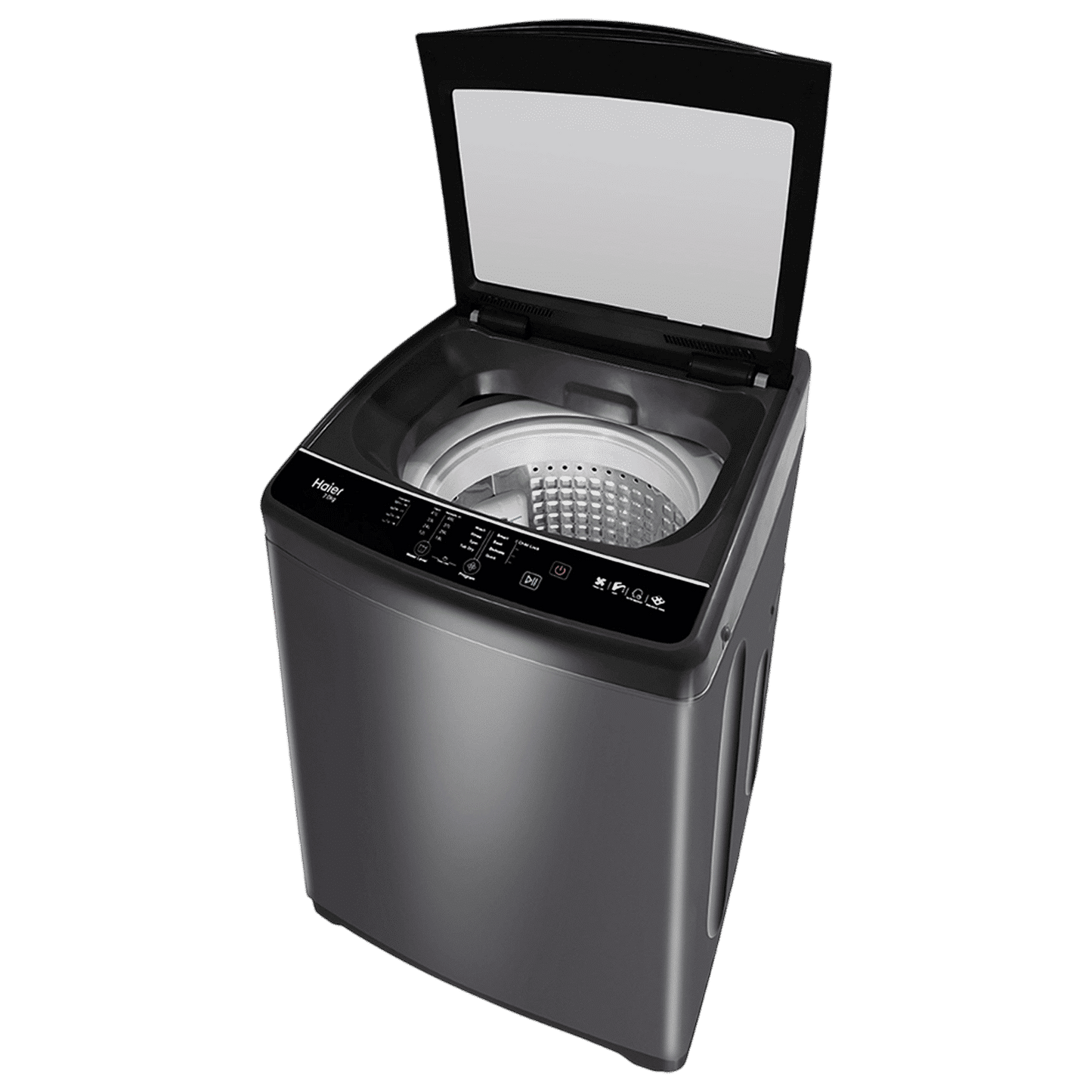 Haier 8 kg 5 Star Fully Automatic Top Load Washing Machine (HWM80-316BK, Oceanus Wave Drum, Dark Jade Silver)
