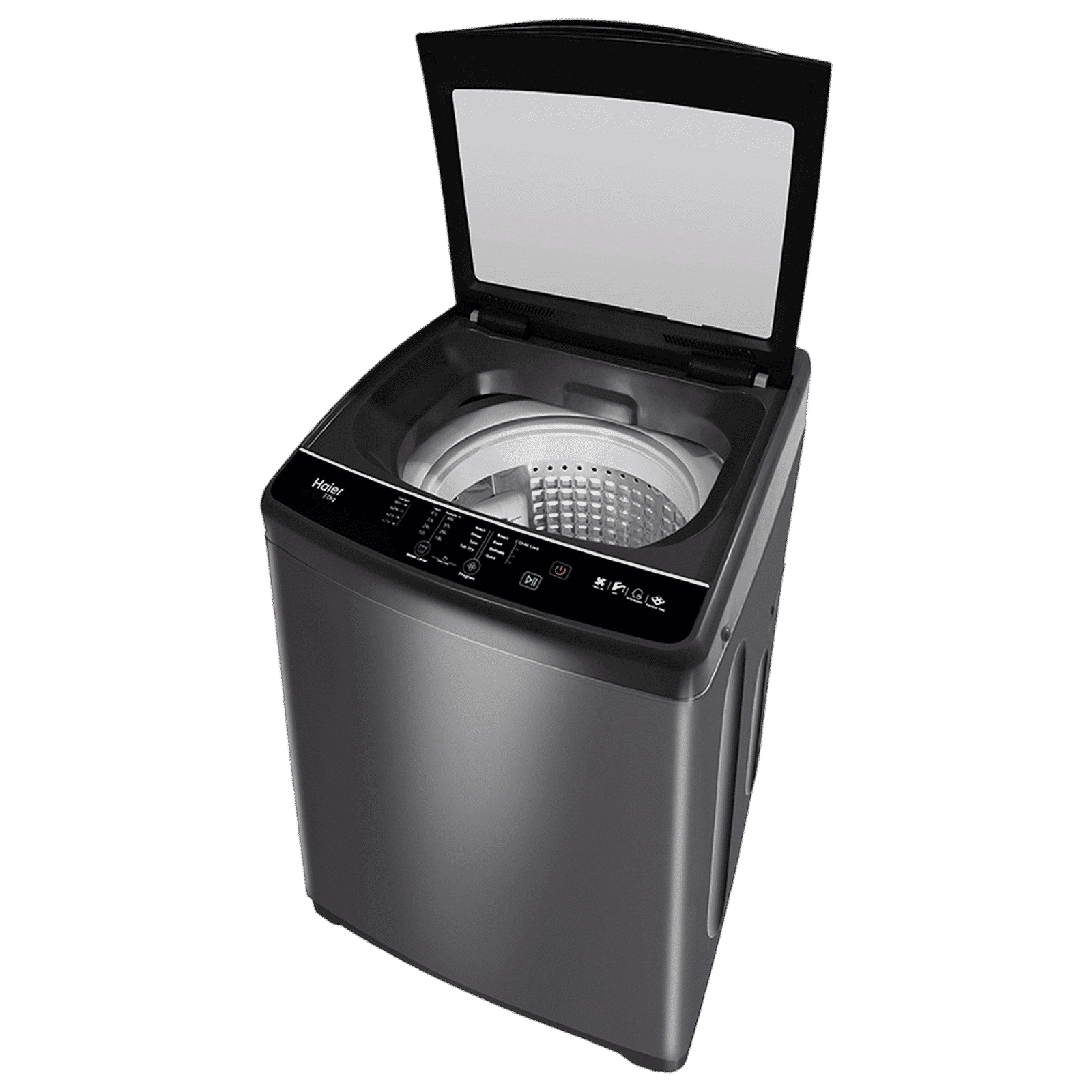 Haier 8 kg 5 Star Fully Automatic Top Load Washing Machine (HWM80-316BK, Oceanus Wave Drum, Dark Jade Silver)