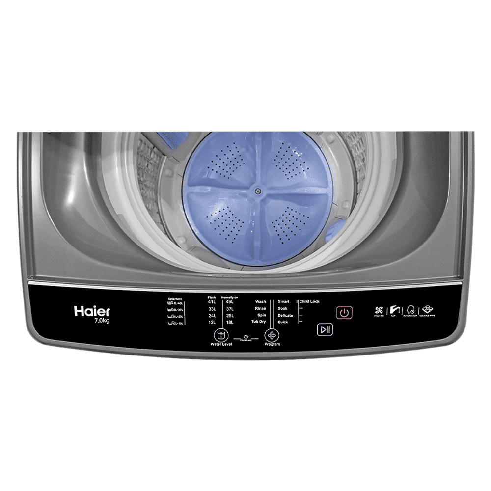Haier 6.5 kg 5 Star Fully Automatic Top Load Washing Machine (HWM65-306S8, Ultra Fresh Air, Dark Jade Silver)