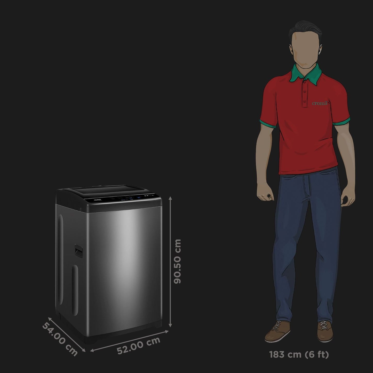 Haier 6.5 kg 5 Star Fully Automatic Top Load Washing Machine (HWM65-306S8, Ultra Fresh Air, Dark Jade Silver)