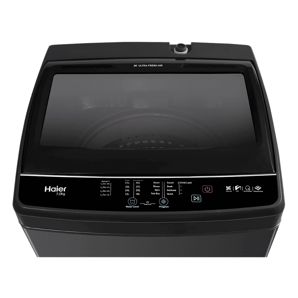 Haier 6.5 kg 5 Star Fully Automatic Top Load Washing Machine (HWM65-306S8, Ultra Fresh Air, Dark Jade Silver)