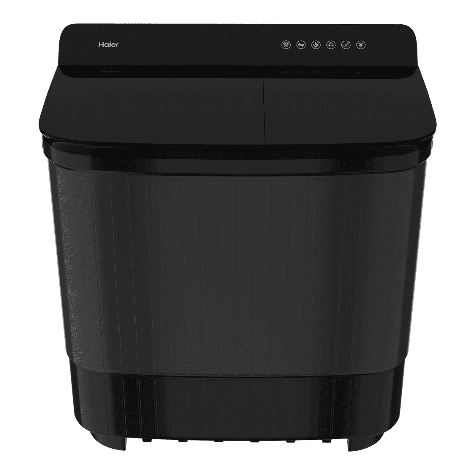 Haier 14 kg 5 Star Semi Automatic Washing Machine with Magic Filter (178, HTW140-178BK, Black)
