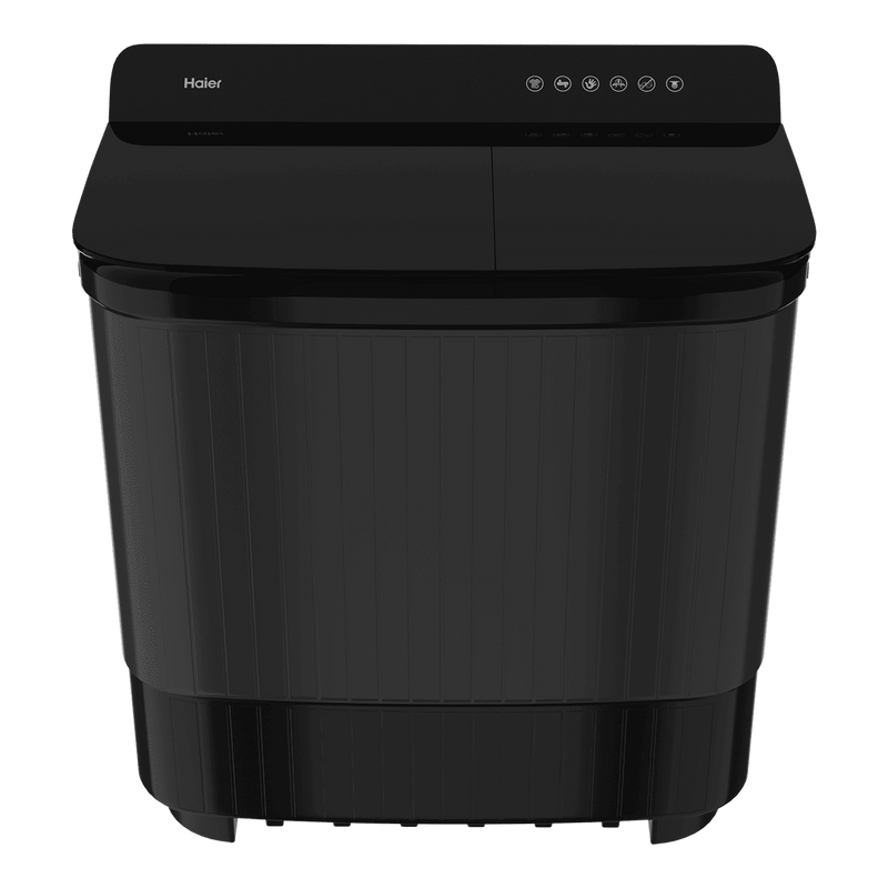 Haier 14 kg 5 Star Semi Automatic Washing Machine with Magic Filter (178, HTW140-178BK, Black)
