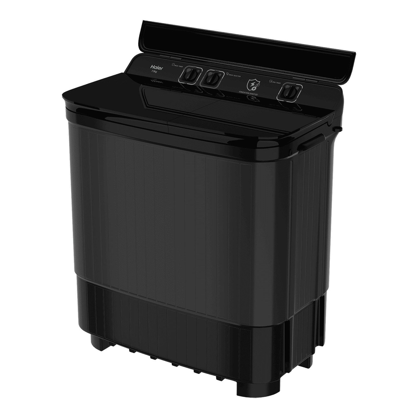 Haier 14 kg 5 Star Semi Automatic Washing Machine with Magic Filter (178, HTW140-178BK, Black)