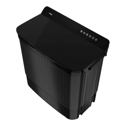 Haier 14 kg 5 Star Semi Automatic Washing Machine with Magic Filter (178, HTW140-178BK, Black)