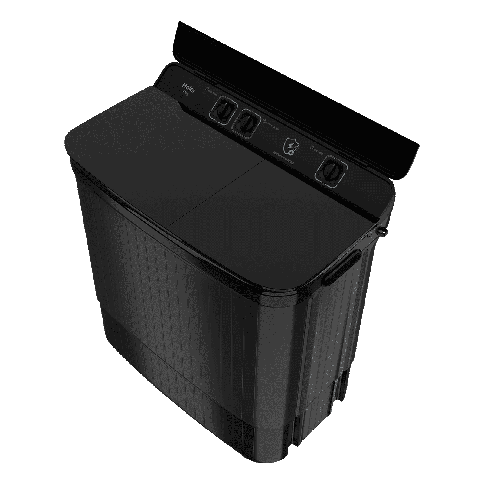 Haier 14 kg 5 Star Semi Automatic Washing Machine with Magic Filter (178, HTW140-178BK, Black)