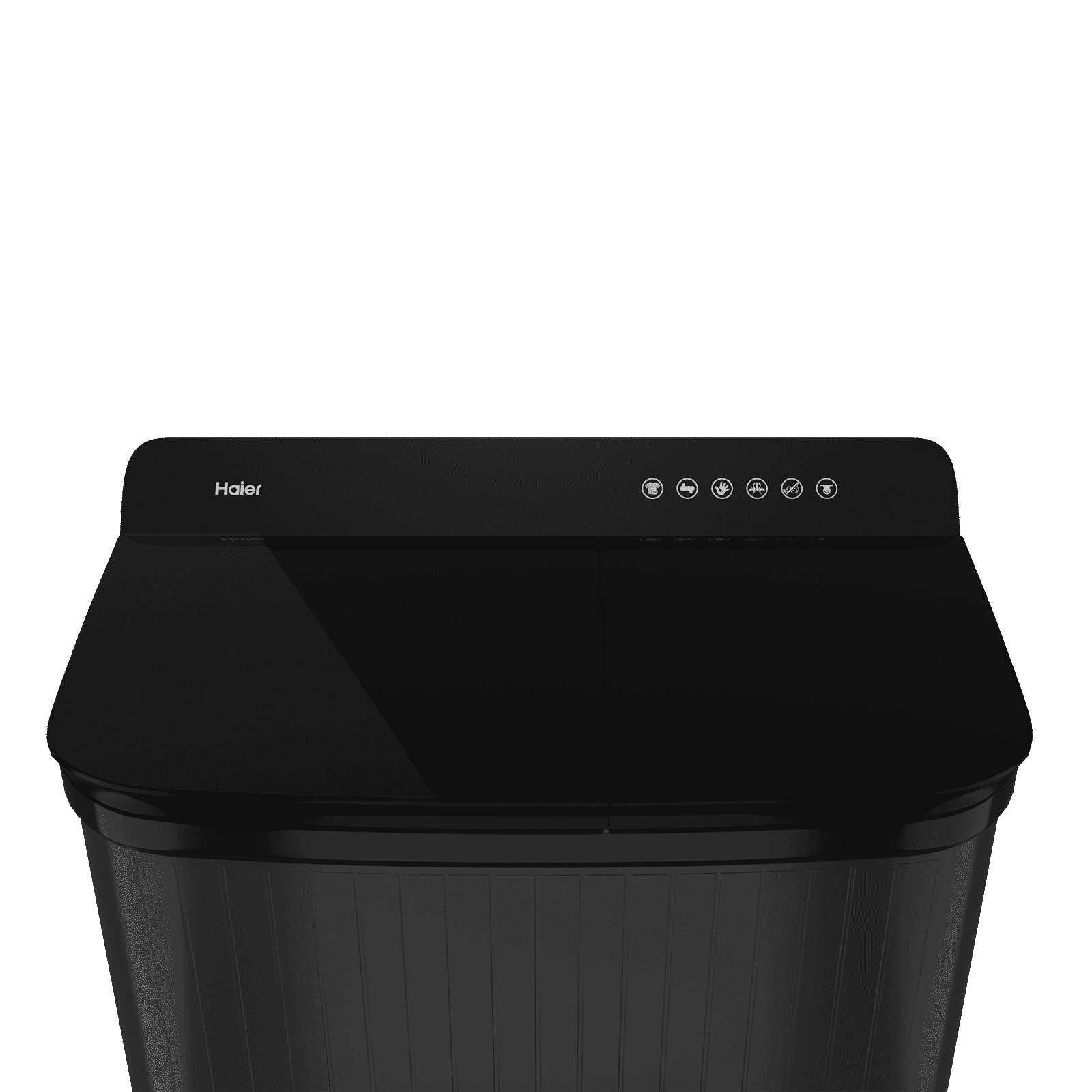 Haier 14 kg 5 Star Semi Automatic Washing Machine with Magic Filter (178, HTW140-178BK, Black)