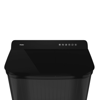 Haier 14 kg 5 Star Semi Automatic Washing Machine with Magic Filter (178, HTW140-178BK, Black)
