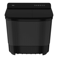 Haier 12 kg 5 Star Semi Automatic Washing Machine with Magic Filter (178, HTW120-178BK, Black)