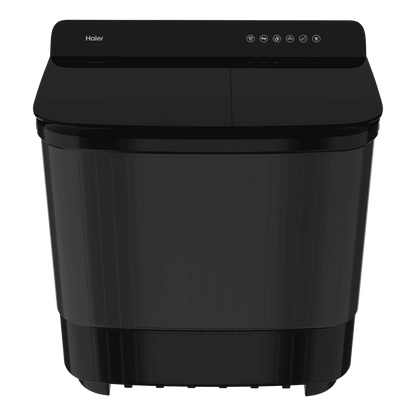 Haier 12 kg 5 Star Semi Automatic Washing Machine with Magic Filter (178, HTW120-178BK, Black)