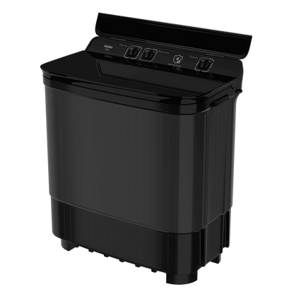 Haier 12 kg 5 Star Semi Automatic Washing Machine with Magic Filter (178, HTW120-178BK, Black)