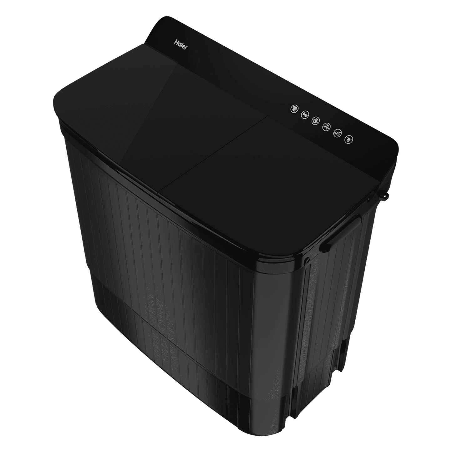 Haier 12 kg 5 Star Semi Automatic Washing Machine with Magic Filter (178, HTW120-178BK, Black)