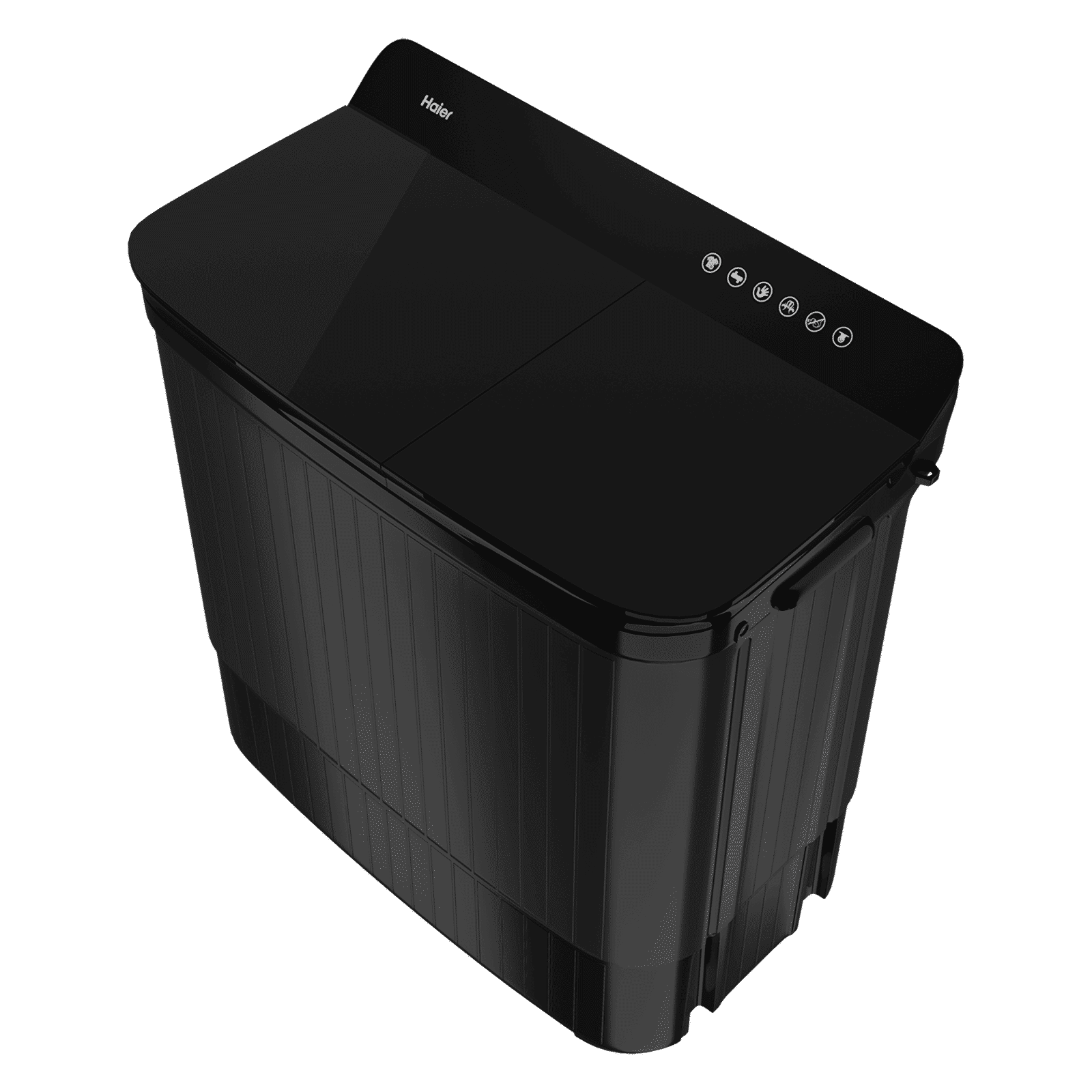 Haier 12 kg 5 Star Semi Automatic Washing Machine with Magic Filter (178, HTW120-178BK, Black)