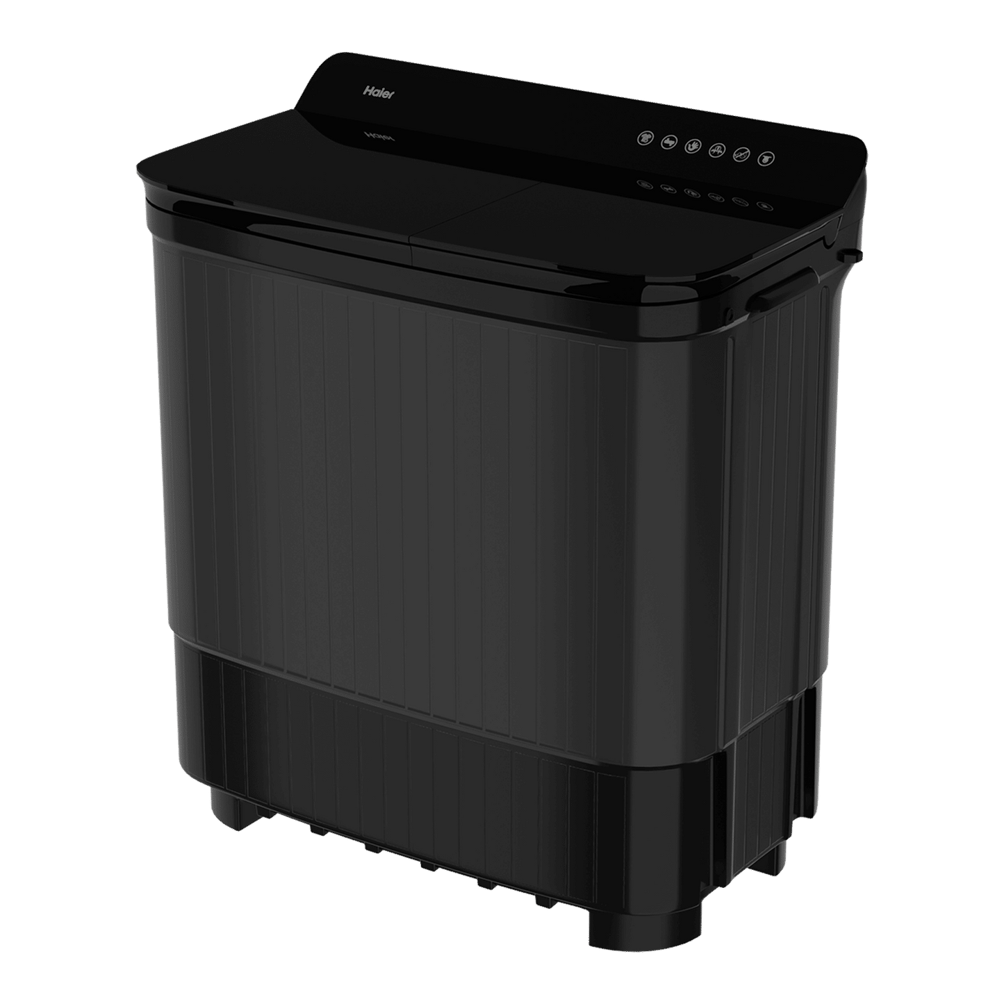 Haier 12 kg 5 Star Semi Automatic Washing Machine with Magic Filter (178, HTW120-178BK, Black)