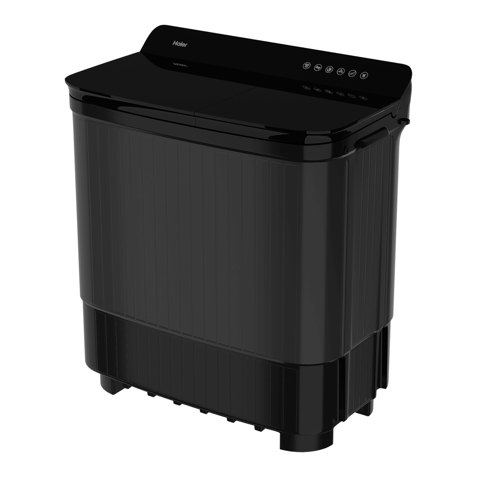 Haier 12 kg 5 Star Semi Automatic Washing Machine with Magic Filter (178, HTW120-178BK, Black)