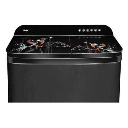 Haier 9 kg Semi Automatic Washing Machine with Softfall Techonology (HTW90-178FL, Black)