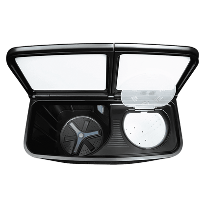 Haier 9 kg Semi Automatic Washing Machine with Softfall Techonology (HTW90-178FL, Black)