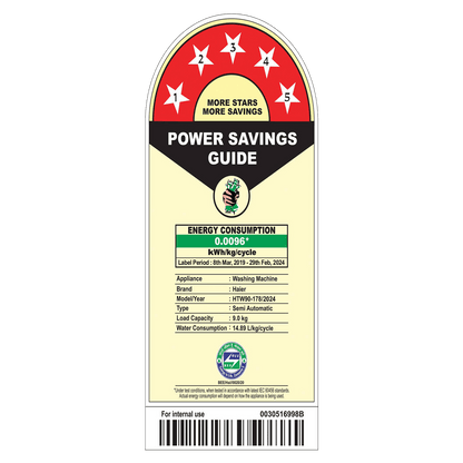 Haier 9 kg Semi Automatic Washing Machine with Softfall Techonology (HTW90-178FL, Black)