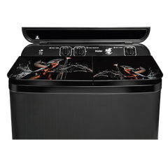 Haier 9 kg Semi Automatic Washing Machine with Softfall Techonology (HTW90-178FL, Black)