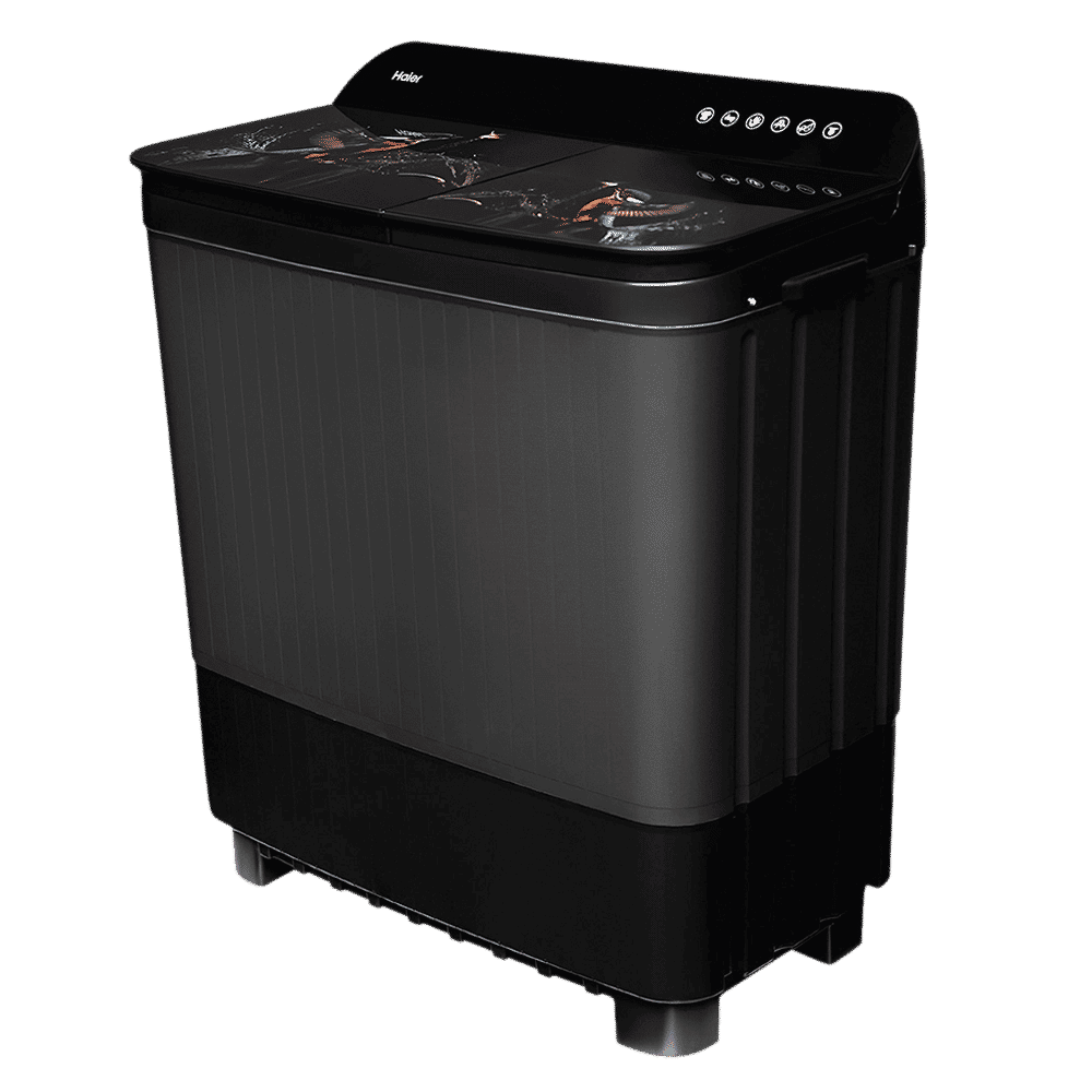 Haier 9 kg Semi Automatic Washing Machine with Softfall Techonology (HTW90-178FL, Black)