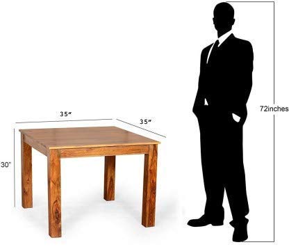Sheesham Wood 4 Seater Dining Table Set with Chairs for Living Room