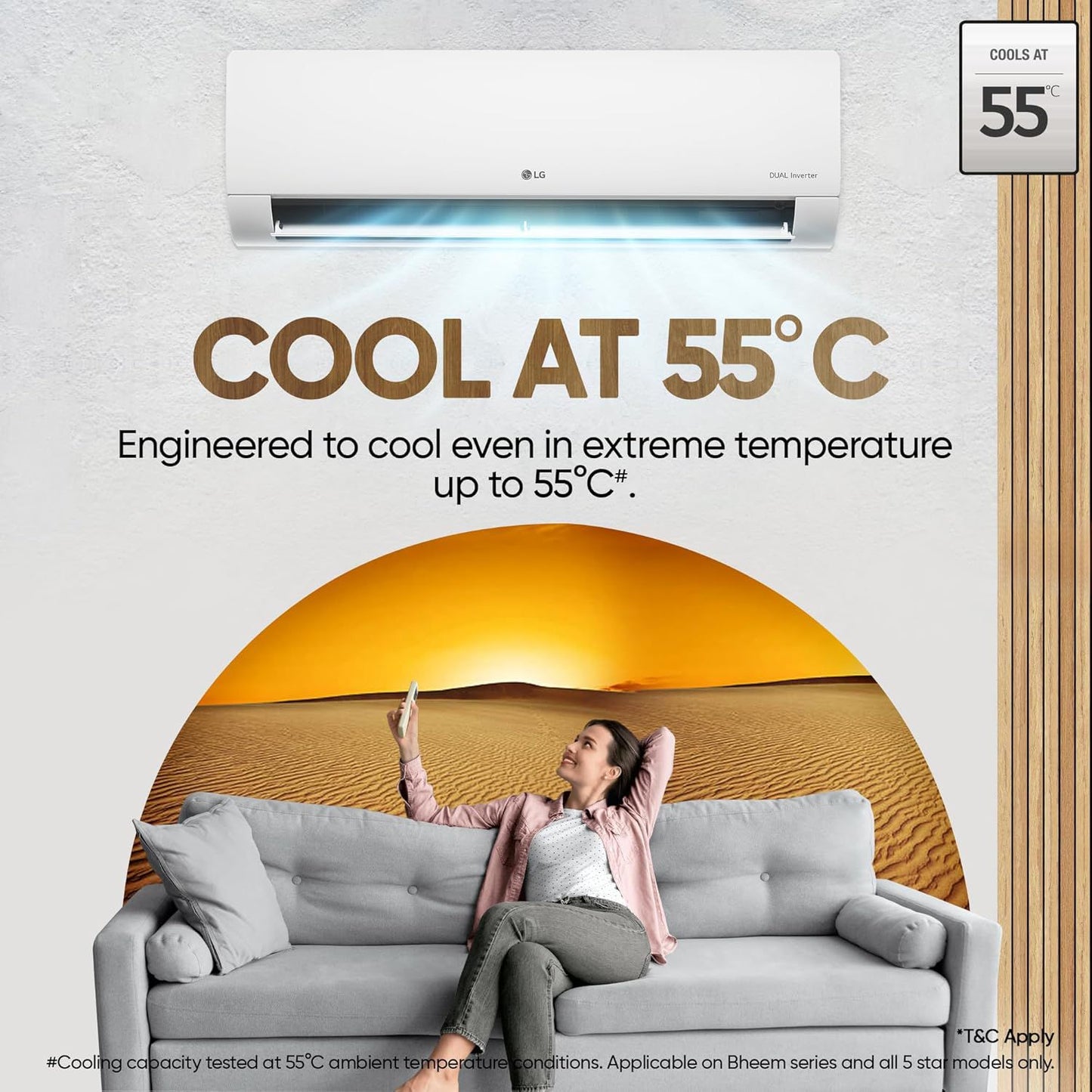 LG 6 in 1 Convertible 1.5 Ton 3 Star Dual Inverter Split AC with 6 Step Fan Speed (2025 Model, Copper Condenser, US-Q18RNXE.AMLG)