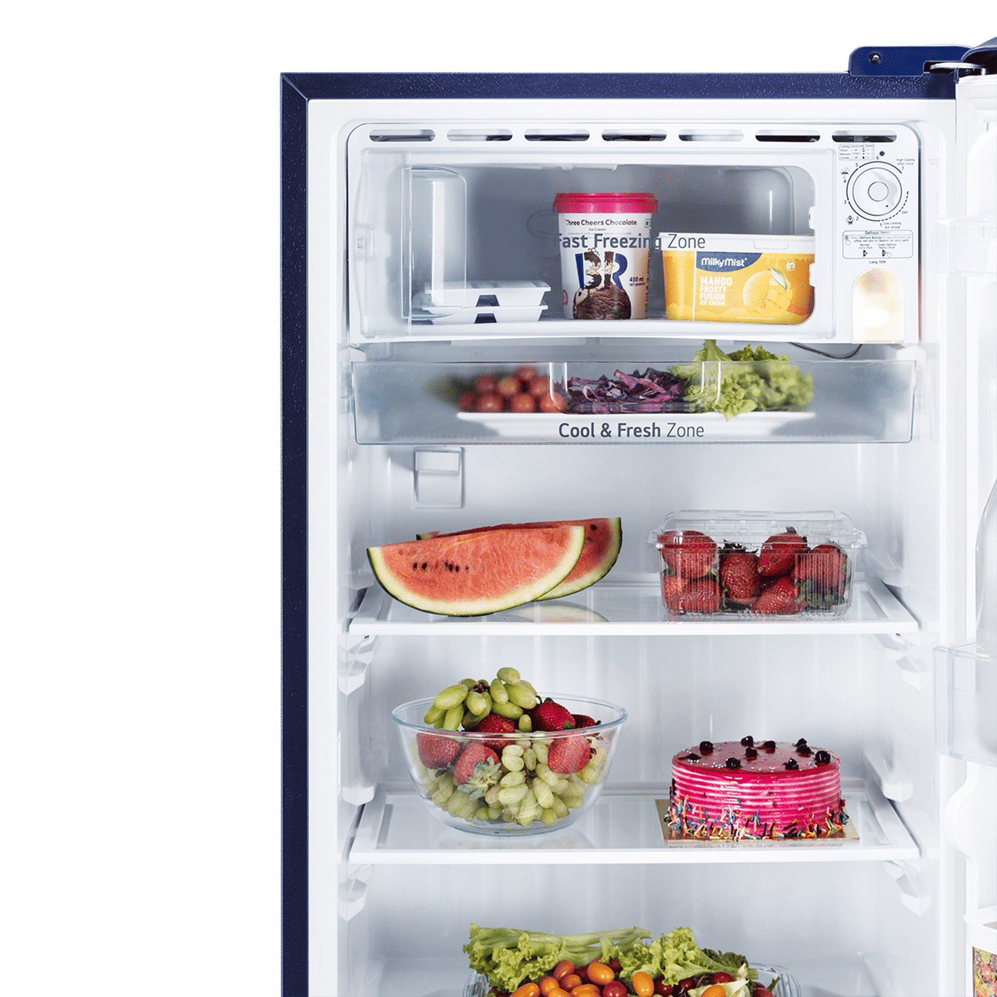 LG 231 Series 210 Litres 5 Star Direct Cool Single Door Refrigerator with Auto Smart Connect (GL-D231ABMU, Blue Marvel)