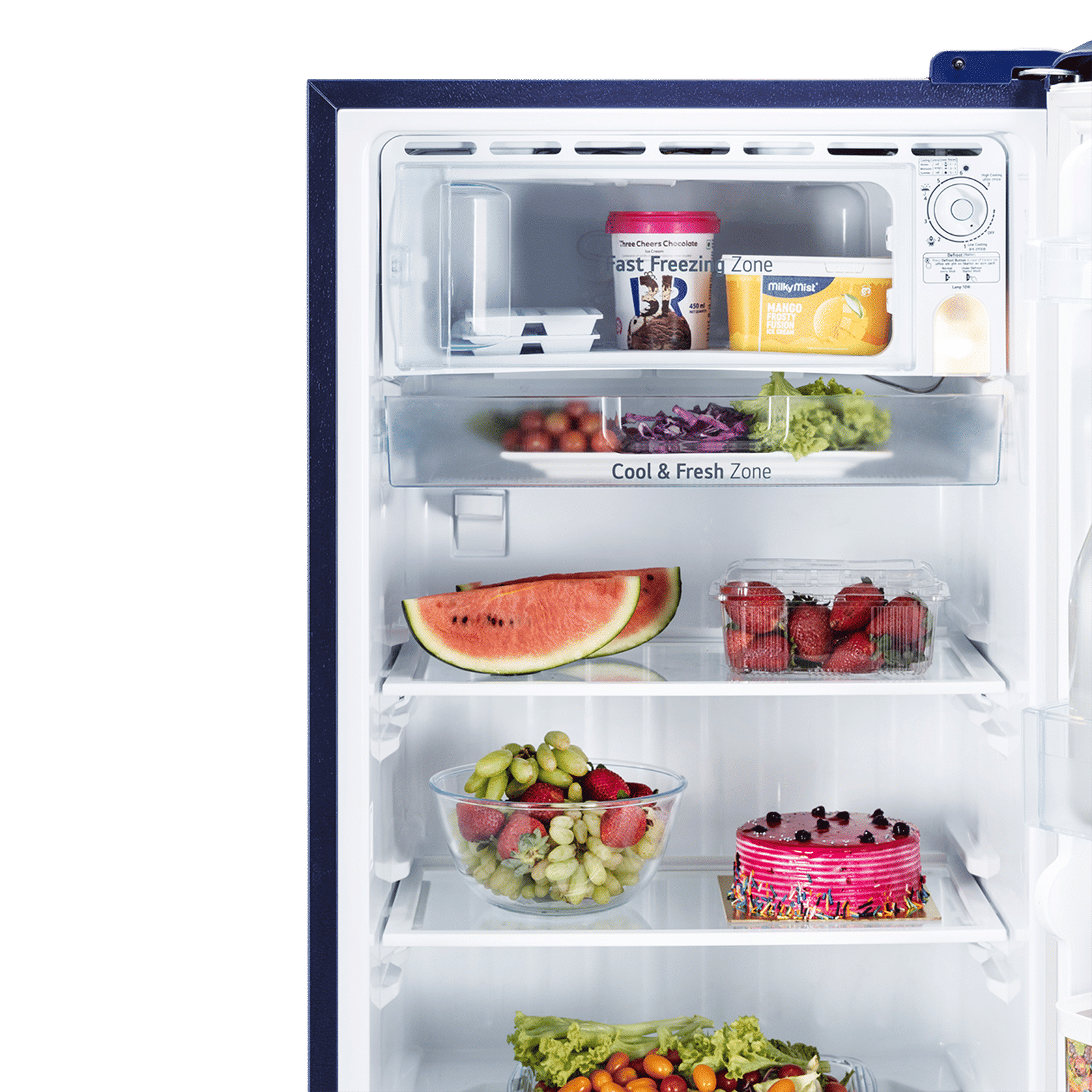 LG 231 Series 210 Litres 5 Star Direct Cool Single Door Refrigerator with Auto Smart Connect (GL-D231ABMU, Blue Marvel)
