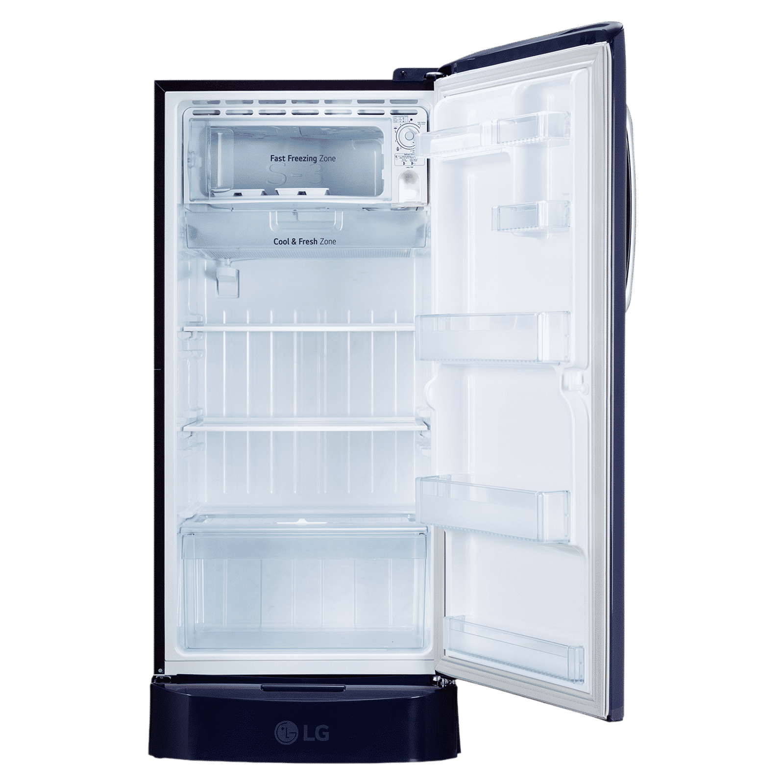 LG 231 Series 210 Litres 5 Star Direct Cool Single Door Refrigerator with Auto Smart Connect (GL-D231ABMU, Blue Marvel)