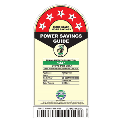 LG 231 Series 210 Litres 5 Star Direct Cool Single Door Refrigerator with Auto Smart Connect (GL-D231ABMU, Blue Marvel)