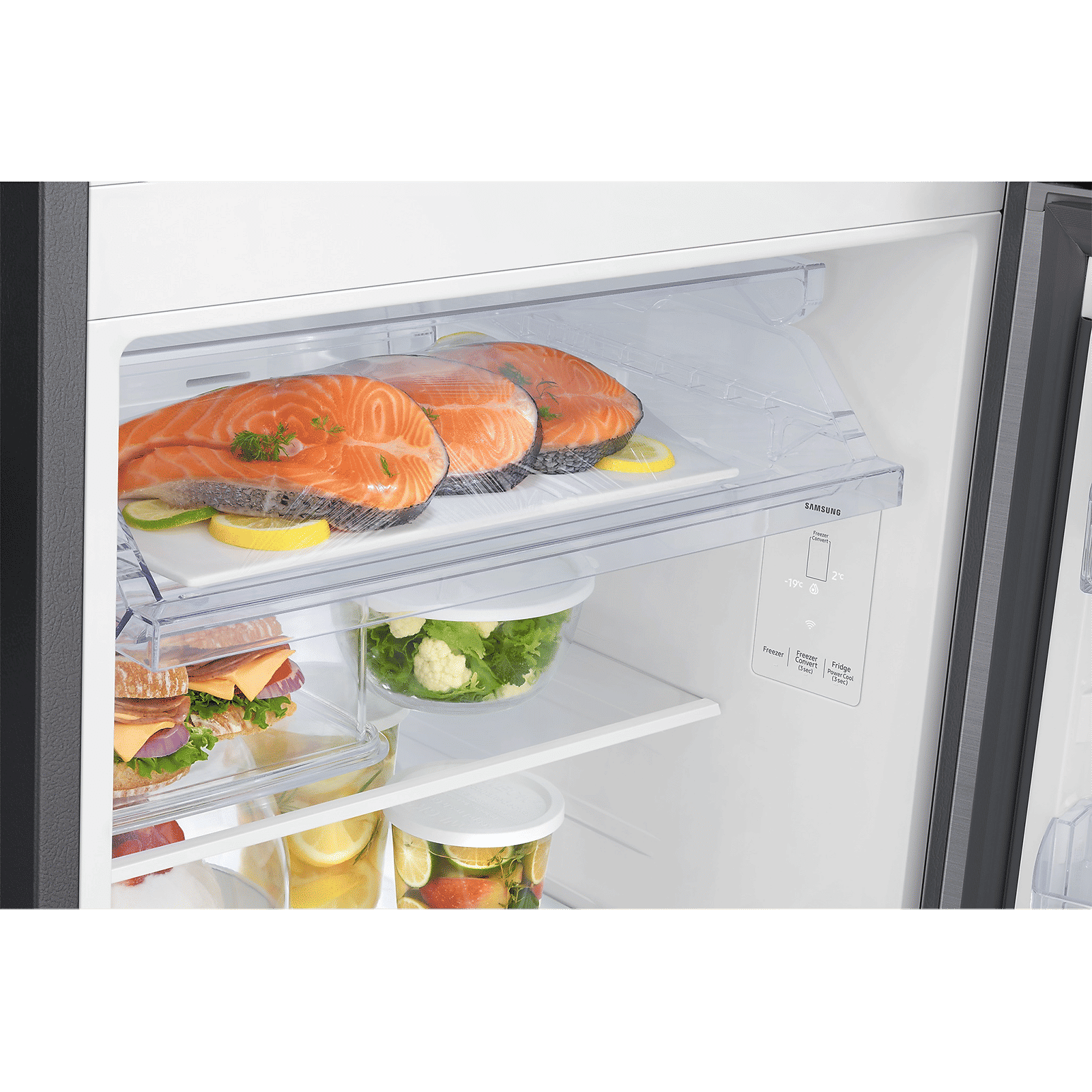 SAMSUNG 330 Litres 2 Star Frost Free Double Door Smart Wifi Enabled Refrigerator with Twin Cooling Plus Technology (RT34DG5A2BS8HL, Elegant Inox)