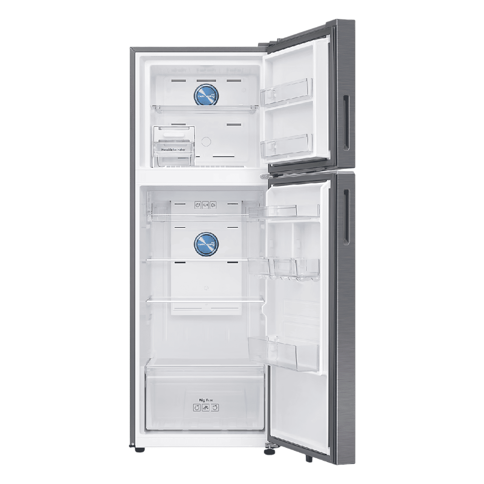 SAMSUNG 330 Litres 2 Star Frost Free Double Door Smart Wifi Enabled Refrigerator with Twin Cooling Plus Technology (RT34DG5A2BS8HL, Elegant Inox)