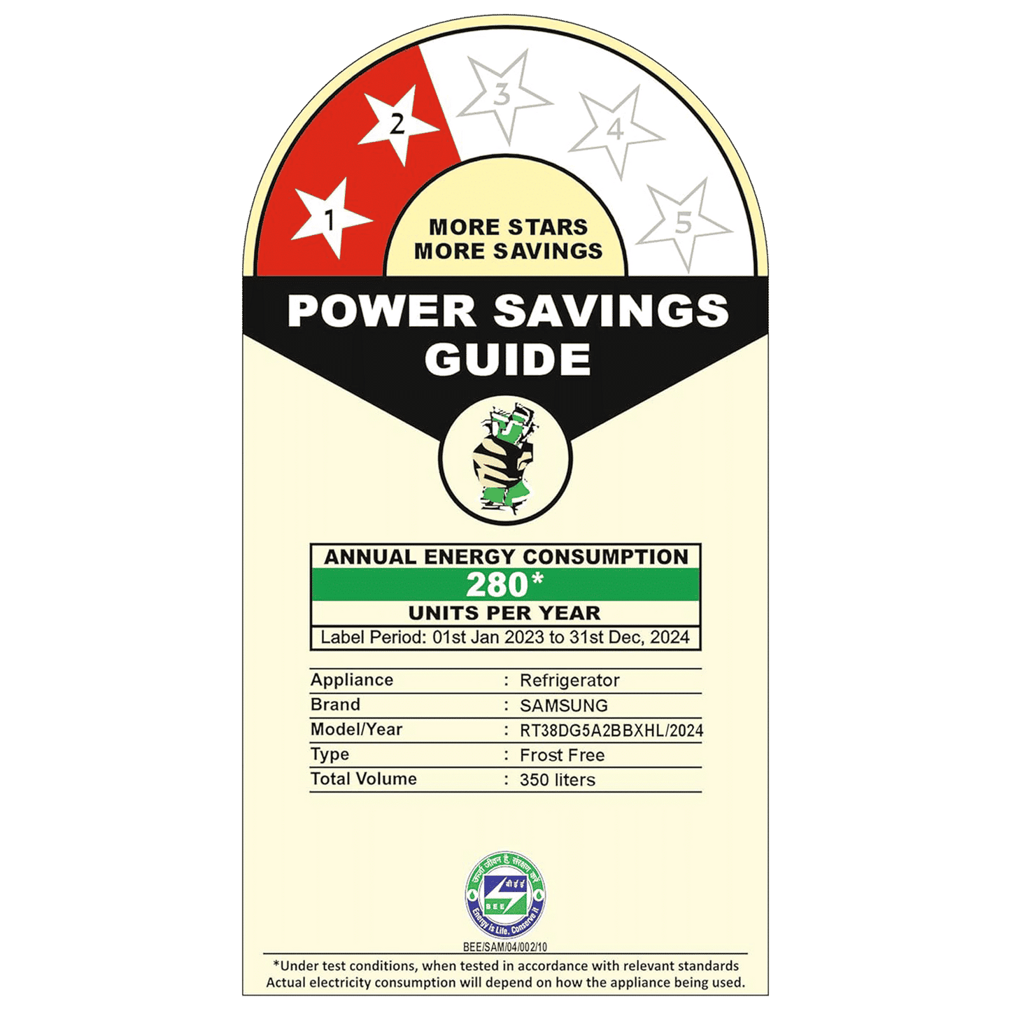 SAMSUNG 350 Liters 2 Star Frost Free Double Door Smart Wifi Enabled Refrigerator with Anti Bacterial Gasket (RT38DG5A2BBXHL, Luxe Black)