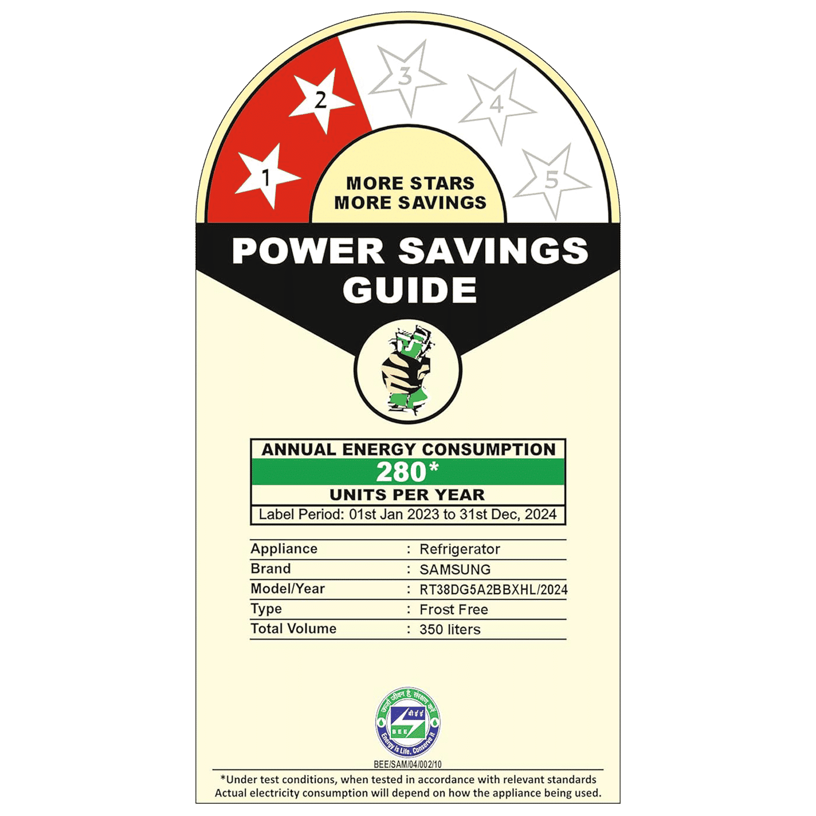 SAMSUNG 350 Liters 2 Star Frost Free Double Door Smart Wifi Enabled Refrigerator with Anti Bacterial Gasket (RT38DG5A2BBXHL, Luxe Black)