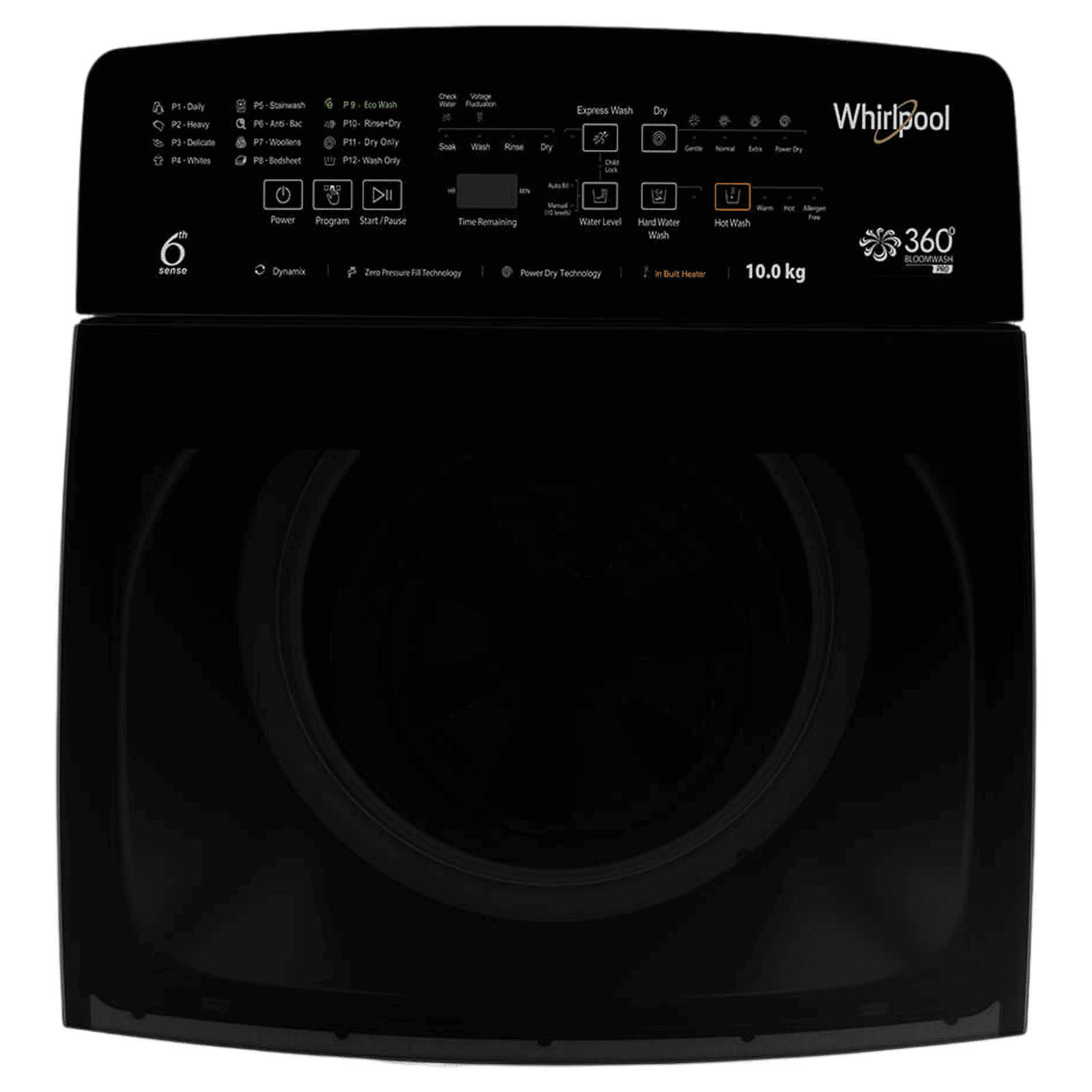 Whirlpool 10 kg 5 Star Fully Automatic Top Load Washing Machine (360 BW Pro H, 31688, In-built Heater, Graphite)