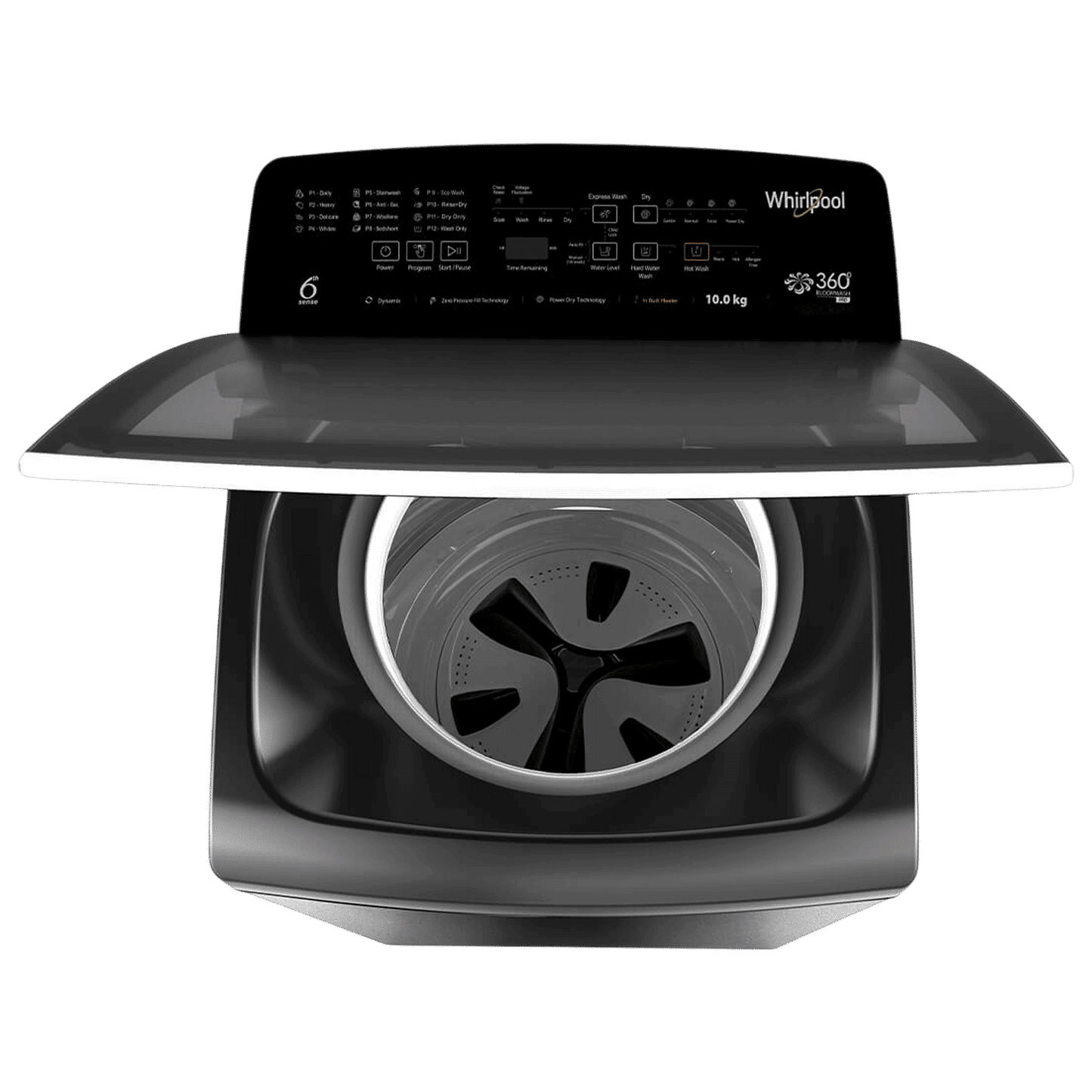 Whirlpool 10 kg 5 Star Fully Automatic Top Load Washing Machine (360 BW Pro H, 31688, In-built Heater, Graphite)