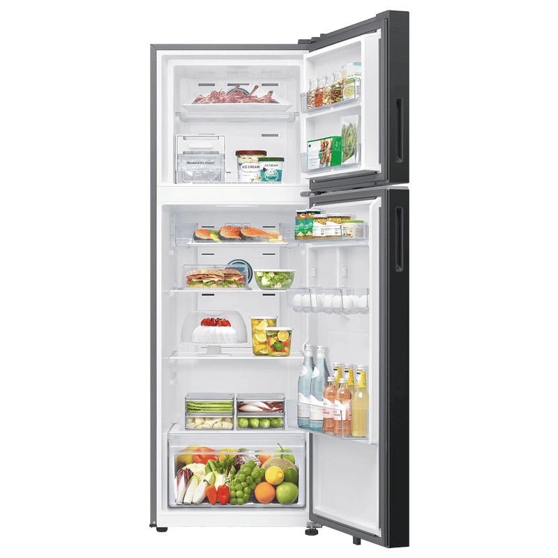 SAMSUNG 330 Litres 2 Star Frost Free Double Door Smart Wifi Enabled Refrigerator with Anti Bacterial Gasket (RT34DG5A2BBXHL, Luxe Black)
