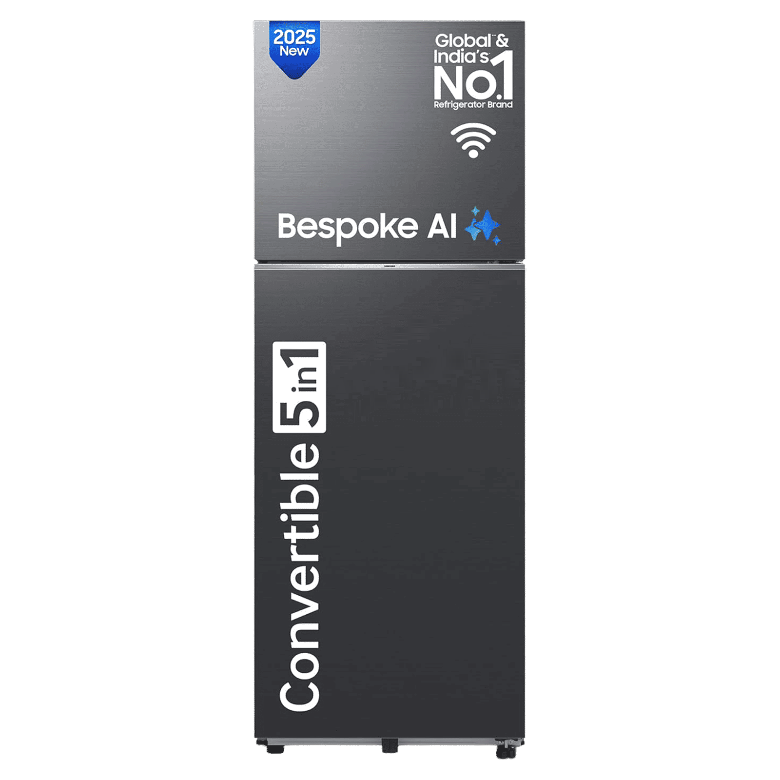 SAMSUNG 330 Litres 3 Star Frost Free Double Door Smart Wifi Enabled Refrigerator with Twin Cooling Plus Technology (RT34DG5A4DB1HL, Black Matt)