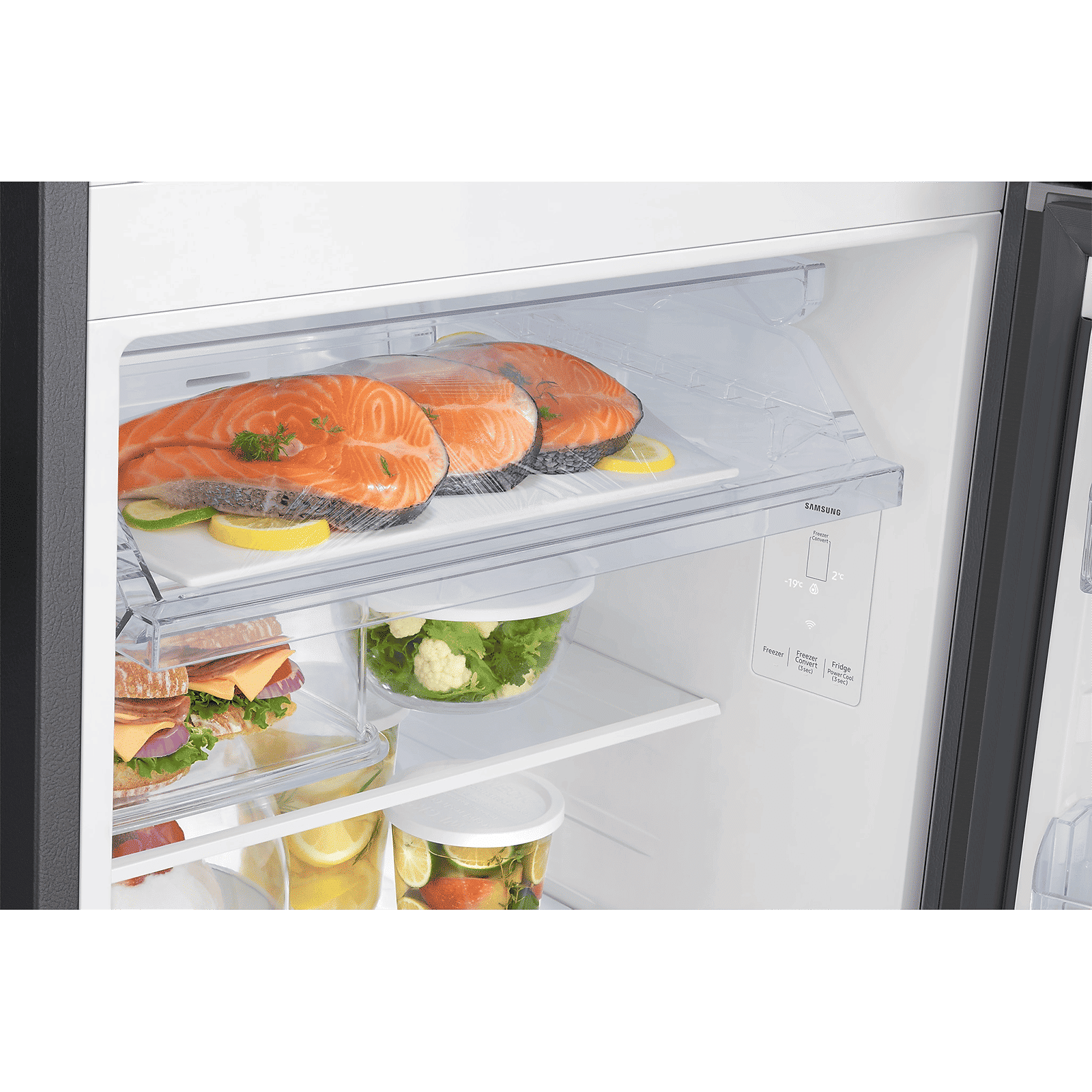 SAMSUNG 330 Litres 3 Star Frost Free Double Door Smart Wifi Enabled Refrigerator with Twin Cooling Plus Technology (RT34DG5A4DB1HL, Black Matt)