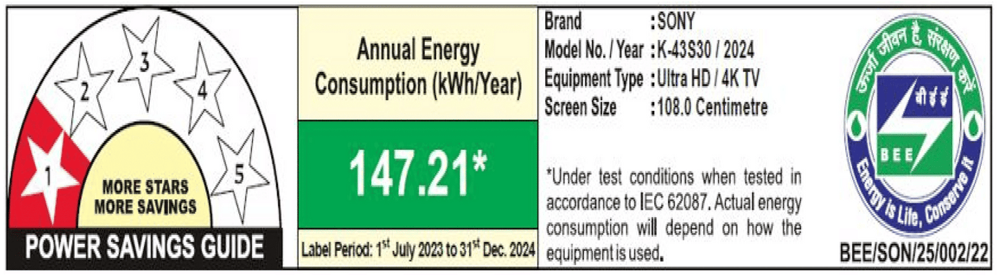 SONY BRAVIA 3 108 cm (43 inch) LED 4K Ultra HD Google TV with Dolby Vision & Dolby Atmos (2024 model)