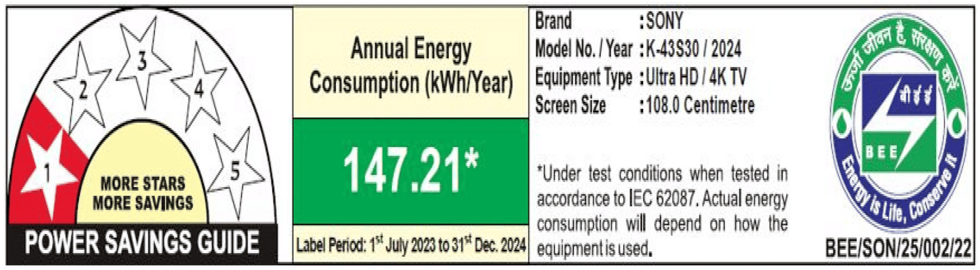 SONY BRAVIA 3 108 cm (43 inch) LED 4K Ultra HD Google TV with Dolby Vision & Dolby Atmos (2024 model)