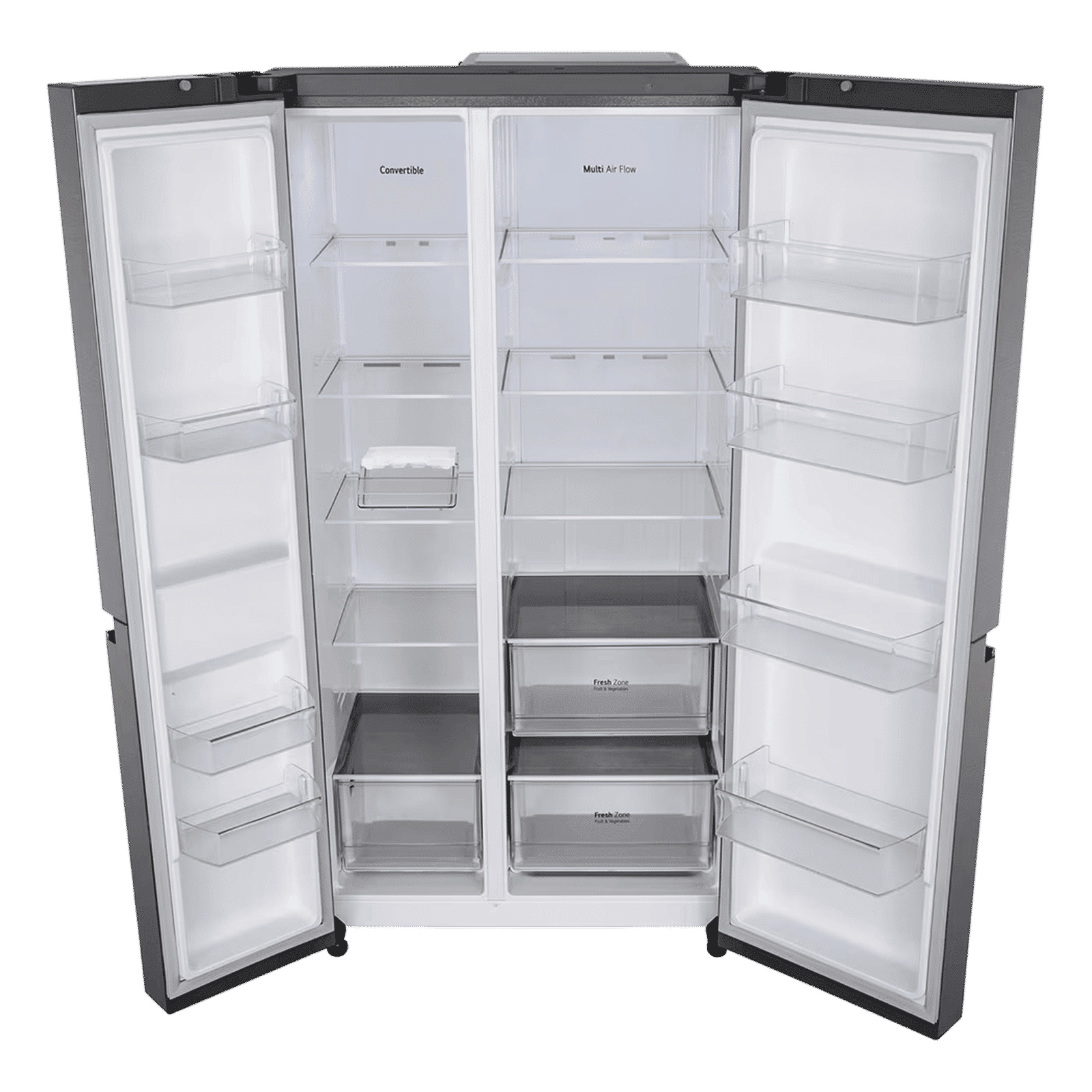 LG 650 Litres 3 Star Frost Free Side by Side Refrigerator with Multi Air Flow (GL-B257JDS3, Dazzle Steel)