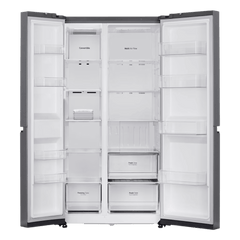 LG 650 Litres 3 Star Frost Free Side by Side Refrigerator with Multi Air Flow (GL-B257JDS3, Dazzle Steel)